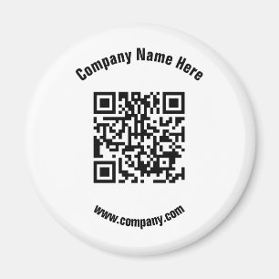 Klassischer QR-Code für "White Promotion Business Magnet