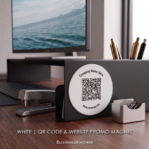 Klassischer QR-Code für "White Promotion Business  Magnet