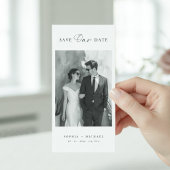 Klassischer QR-Code-Lesezeichen-Hochzeitsfoto Save The Date