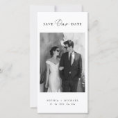Klassischer QR-Code-Lesezeichen-Hochzeitsfoto Save The Date (Vorderseite)