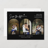 Klassischer QR-Foto-Minimal-Arch-Code Save the Dat Postkarte (Vorne/Hinten)