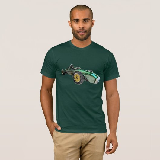 Klassischer Race Car Abstrakter T - Shirt (Vorne ganz)