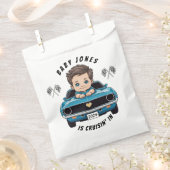Klassischer Race Car Baby Boy Cruisin' in Dusche Geschenktütchen (Ausgeschnitten)