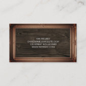 Klassischer Rahmen | Holzkörner | VINTAG Visitenkarte (Rückseite)