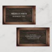 Klassischer Rahmen | Holzkörner | VINTAG Visitenkarte (Vorne/Hinten)