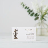 Klassischer RECHTSANWALT an den GESETZ| Skalen von Visitenkarte (Stehend Vorderseite)