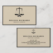 Klassischer Rechtsanwalt-Rechtsanwalt Visitenkarte (Vorne/Hinten)