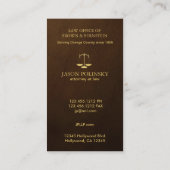 Klassischer Rechtsanwalt Visitenkarte (Rückseite)