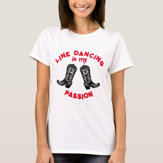 Klassischer Red Black Line Dancing T - Shirt (Vorderseite)