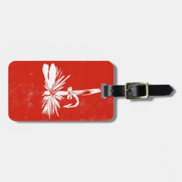 Klassischer "Red Coachman" Dry Fly Luggage Tag Gepäckanhänger