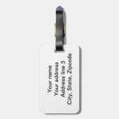 Klassischer "Red Coachman" Dry Fly Luggage Tag Gepäckanhänger (Rückseite vertikal)