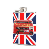Klassischer Red London Bus Flachmann (Links)
