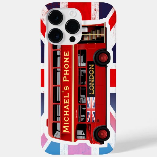 Klassischer Red London Doppeldecker Bus Case-Mate iPhone Hülle (Rückseite)