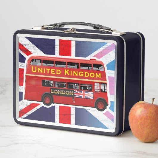 Klassischer Red London Doppeldecker Bus Metall Brotdose (Beispiel)