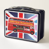 Klassischer Red London Doppeldecker Bus Metall Brotdose (Vorderseite)