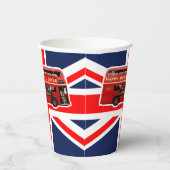 Klassischer Red London Doppeldecker Bus Pappbecher (Rechts)