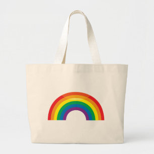 Klassischer Regenbogen Jumbo Stoffbeutel