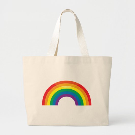 Klassischer Regenbogen Jumbo Stoffbeutel (Vorne)