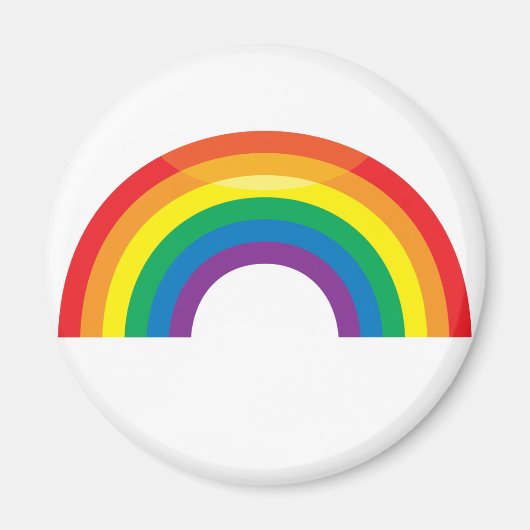 Klassischer Regenbogen Magnet (Vorne)