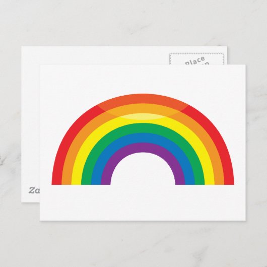 Klassischer Regenbogen Postkarte (Vorne/Hinten)