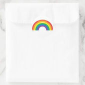 Klassischer Regenbogen Runder Aufkleber (Tasche)