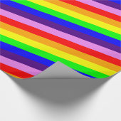 Klassischer Regenbogen Stripes helles mutiges Geschenkpapier (Ecke)