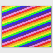 Klassischer Regenbogen Stripes helles mutiges Geschenkpapier (Flach)