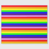 Klassischer Regenbogen Stripes helles mutiges Geschenkpapier (Flach)