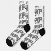 Klassischer Reisewagen Caravan Thunder_Cove Socken (Linkes Detail)