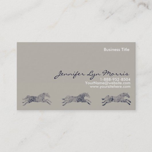 Klassischer Reittier Visitenkarte (Vorderseite)