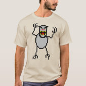 Klassischer Retro 8-Bitski geben Yeti frei T-Shirt (Vorderseite)