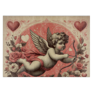 Klassischer/Retro-Cupid Valentinstag Schneidebrett