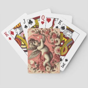Klassischer/Retro-Cupid Valentinstag Spielkarten