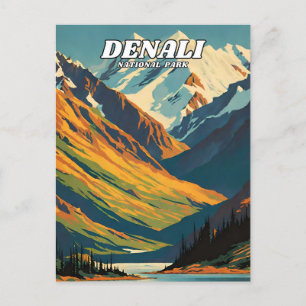 Klassischer Retro-Klassiker des Nationalparks Dena Postkarte