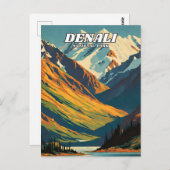 Klassischer Retro-Klassiker des Nationalparks Dena Postkarte (Vorne/Hinten)