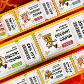 Klassischer Retro Quirky Cartoon Fried Chicken Buc Werbekarte