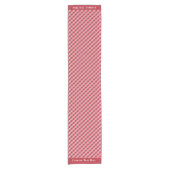 Klassischer Retro Red Checkered Gingham Pattern Na Kurzer Tischläufer (Vorderseite)