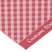 Klassischer Retro Red Checkered Gingham Pattern Na Kurzer Tischläufer (Ecke)