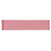 Klassischer Retro Red Checkered Gingham Pattern Na Kurzer Tischläufer (Horizontal)