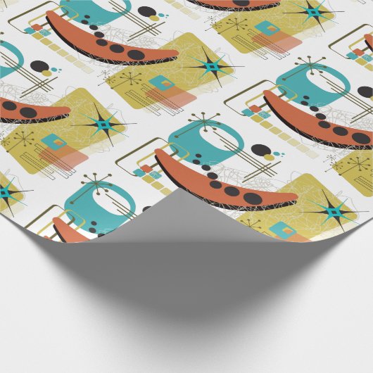 Klassischer Retro-Redux Geschenkpapier (Ecke)