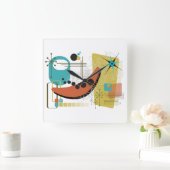 Klassischer Retro-Redux Quadratische Wanduhr (Zuhause)