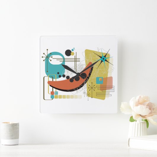 Klassischer Retro-Redux Quadratische Wanduhr (Zuhause)