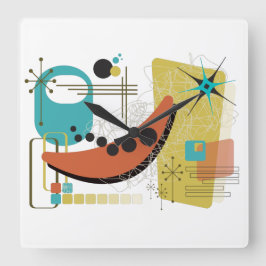 Klassischer Retro-Redux Quadratische Wanduhr