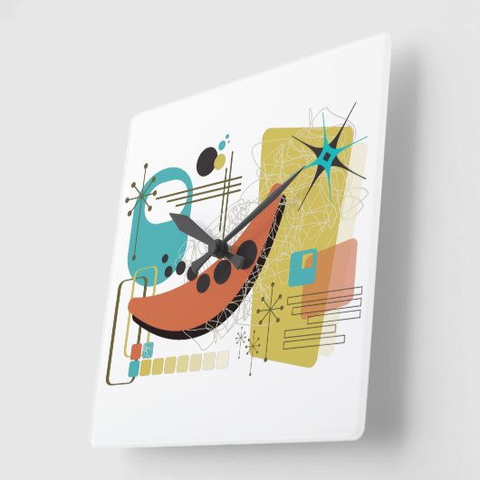 Klassischer Retro-Redux Quadratische Wanduhr (Winkel)