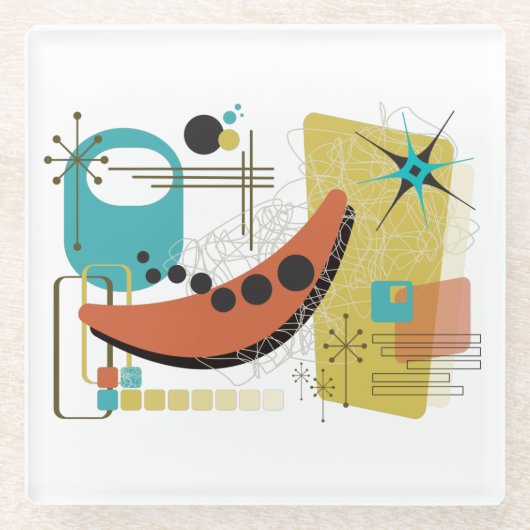 Klassischer Retro-Redux-Untersetzer Glasuntersetzer (Vorderseite)