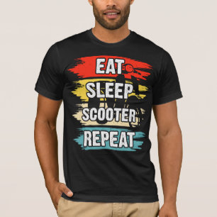 Klassischer Retro-Roller T-Shirt