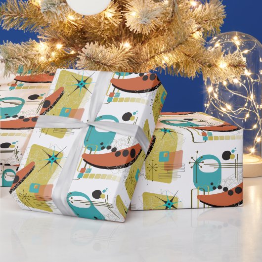 Klassischer Retro-Rückblick Geschenkpapier (Feiertage)
