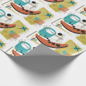 Klassischer Retro-Rückblick Geschenkpapier (Ecke)