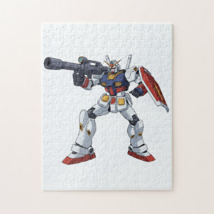 Klassischer Retro-RX-78-2 Gundam-Mecha-Anime-Illus Puzzle