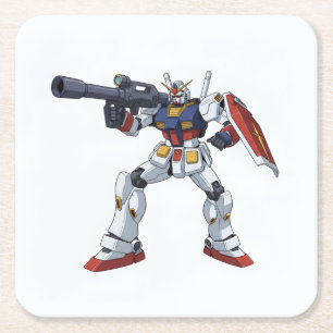 Klassischer Retro-RX-78-2 Gundam-Mecha-Anime-Illus Rechteckiger Pappuntersetzer
